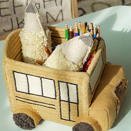 Корзина Лорена Каналс (Lorena Canals) "Школьный автобус", 22 х 19 х 15 см